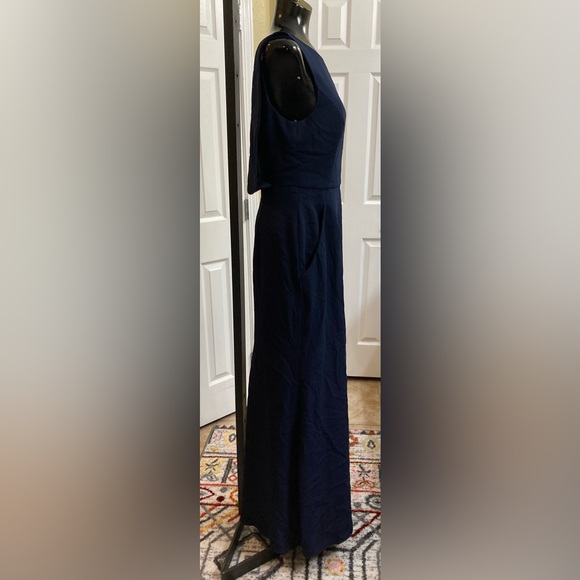 NWT DESSY COLLECTION Draped Backless Crepe Dress With Pockets SIZE 8 - Picture 4 of 12